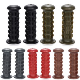 Bike Grips, Universal Bike Grips, Handle Grips, Tal, Shape, Rubber, Super Cub, Classic, Custom, Left & Right 2 Pieces Set (Black)