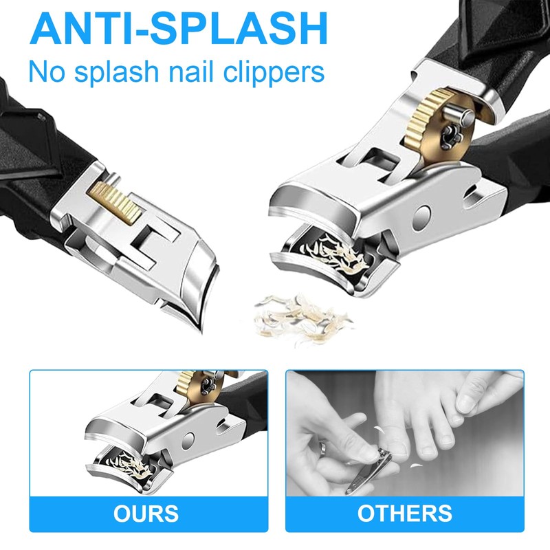 Set of 3 Nail Clippers with Sharp Angle in the