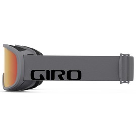 Giro Cruz Asian Fit Ski Goggles - Snowboard Goggles for Men, Women & Youth - Anti-Fog - OTG - Grey Wordmark Strap w/Amber Scarlet Lens