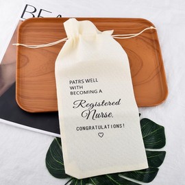 Registered Nurse Gifts for Women Men Nurse Wine Bags for Nurses Registered Nurse Graduation Gifts for Students Future Nurse Presents for Niece Daughter Best Friend Congratulations Wine Gift Bag