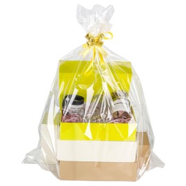 NPLUX 10 Pack Cellophane Gift Bags Large Treat Bags Clear Plastic Gift Bags Cellophane Wrap for Gift Baskets (24×30IN)