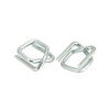 QWORK Metal Wire Buckle, 1/2" Width, 200 Pack, Silver, for