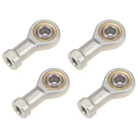 TA-VIGOR 4PCS SI6T/K 6mm Rod End Bearing M6x1.0 Female Left-Hand Thread, Cast Iron Rod End Joint for Mechanical Linkage and Industrial Automation