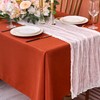 Fitable 2 Pack Faux Linen Fall Tablecloths, Wrinkle Proof Fabric