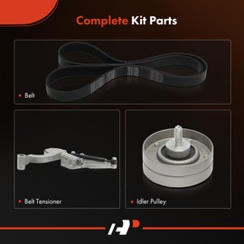 A-Premium Engine Serpentine Belt Drive Kit Compatible with Mini Cooper 2002 2003 2004 2005 2006 2007 1.6L, Supercharged Only