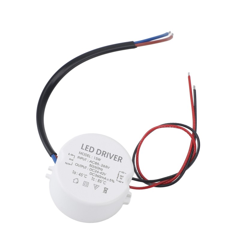 LED Power Supply Driver Waterproof Constant Voltage Transformer 360mA AC85‑265V