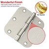 3 Pack Rounded Door Hinges Brushed Nickel 3.5 Inch 5/8"