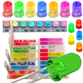 EEEEE (20 Types) 301 pcs Long Lead 5mm LED kit and LED diode Lights Emitting Diode LED Assortment Kit for Tiny Small led and Single led Light arduino led 5mm led Lights led diode Lights diode led