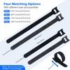 SUTOUG 60PCS 6 Inch Reusable Cable Ties Black, Adjustable Cable