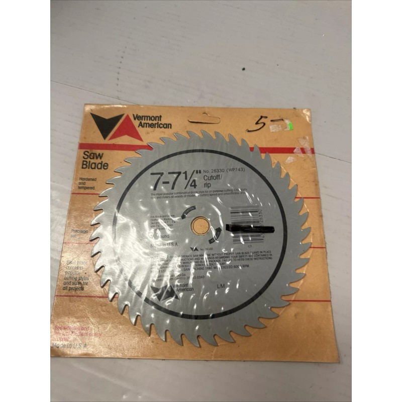 Vermont American 7 -7 1/4" Steel Cutoff/Rip Saw Blades #