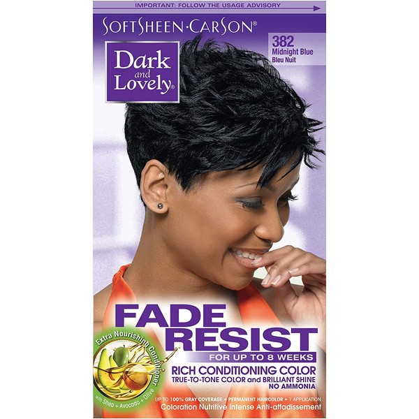 Dark and Lovely Fade Resistant Rich Conditioning Color, No. 382, Midnight Blue, 1 ea