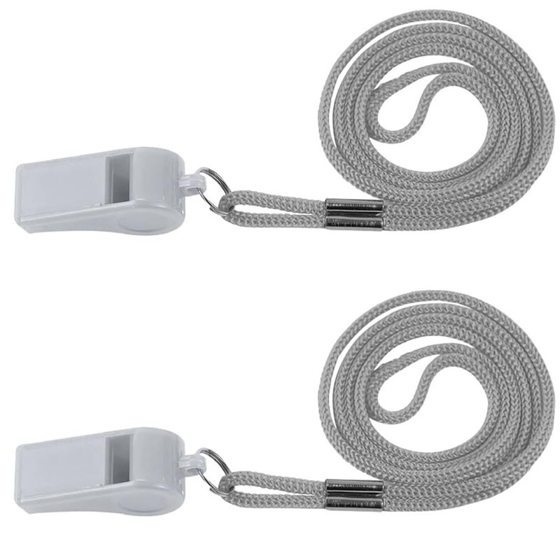 DOUBUYONGYI Referee Whistles with Lanyard for Kids Teacher Plastic Emergency