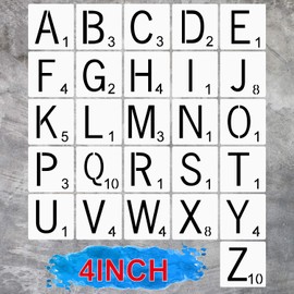 4 Inch Scrabble Letters Stencil for Painting on Wood Laser Cut Painting Stencil for Home Decor & DIY Projects, Family Names