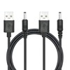 2Pcs USB to DC 3.5mm x 1.35mm Power Cord 3FT,
