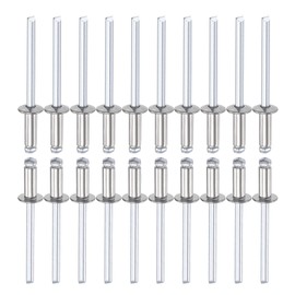 DTGN 4mm x 10mm (DXL) Blind Rivets - 100Pack - Good for Machinery Joining - 304 Stainless Steel Dome Open End Rivet