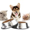 Hamiledyi Stainless Steel Dog Cat Bowl with Rubber Base 4