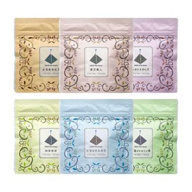 BLUE TEA BAGS Taiwan Tea Set, Tea Bag, 6 Types [Oriental Beauty Tea, Taiwan Jasmine Tea, Four Seasons Spring Tea, Honey Tea, Sun Moon Lake Tea, Roasted Oolong Tea]