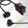 STARELO Extension Cord with on/Off Switch, IP66 Waterproof,Inline Power Switch