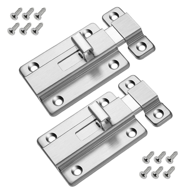 Door Bolts, 2 Pieces Stainless Steel Door Latch Gate Latch