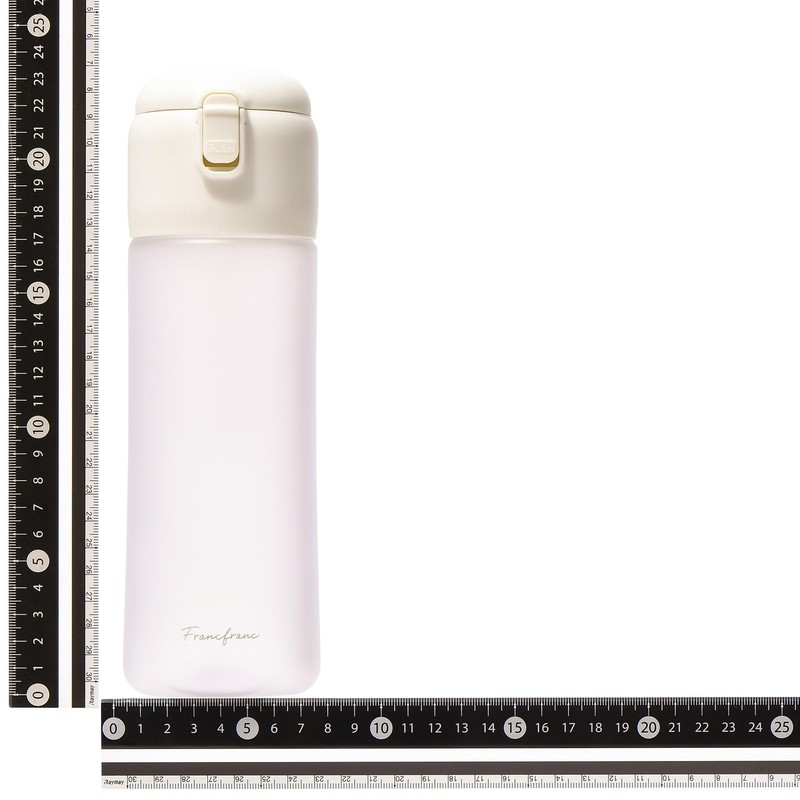 Franc franc One Touch Clear Bottle, White