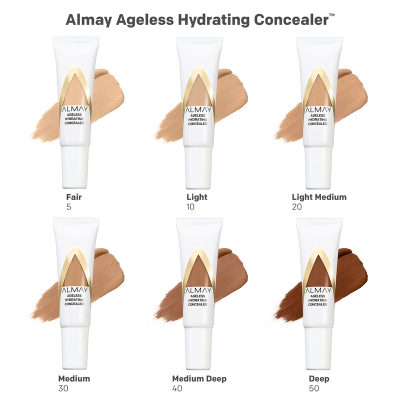 Almay Anti-Aging Concealer, Face Makeup with Hyaluronic Acid, Niacinamide, Vitamin