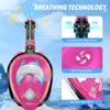 Greatever G2 Adults Kids Full Face Snorkel Mask 2 Pcs,Snorkeling