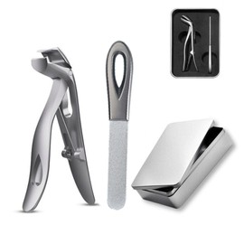 Life2 Kick Nail Clipper, For Thick Nails, For Rolled Toenails, Heavy Duty Alloy Nail File for Both Hands and Feet, Nail Care Set, Suitable for Hard Nails, Dual Purpose Nail Clippers, Unisex