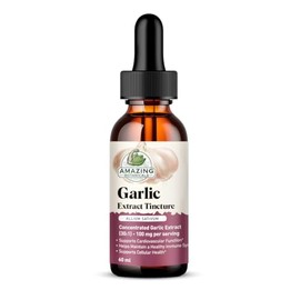 Amazing Botanicals Garlic Tincture – Allium Sativum Herbal Extract – High Potency Liquid Supplement – (2 Fl Oz (Pack of 1))