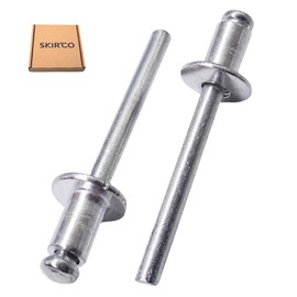 SKIR'CO Pack of 30 Aluminium Blind Rivets 6.0 x 12 mm Steel Mandrel Pop Rivets Dome Head DIN 7337 Rivets