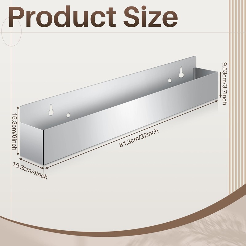 Tanlade 2 Pieces 32 Inch Single Speed Rail Stainless Steel