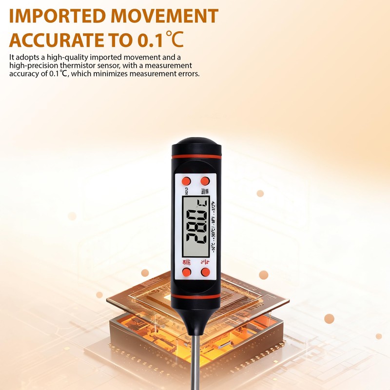 AFIODA Digital Kitchen Thermometer for Cooking, Instant Read, Accurate ℉/℃,