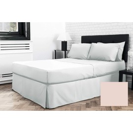 Small Single Bed 2'6" x 6'3" (30" x 75") Pleated BASE PLATFORM VALANCE Sheet (UNDER MATTRESS) (Beige)