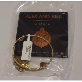 ALEX AND ANI NEW SEALED ALEX AND ANI ANCHOR II Wire Bracelet Rafaelian Gold +Tag+Card