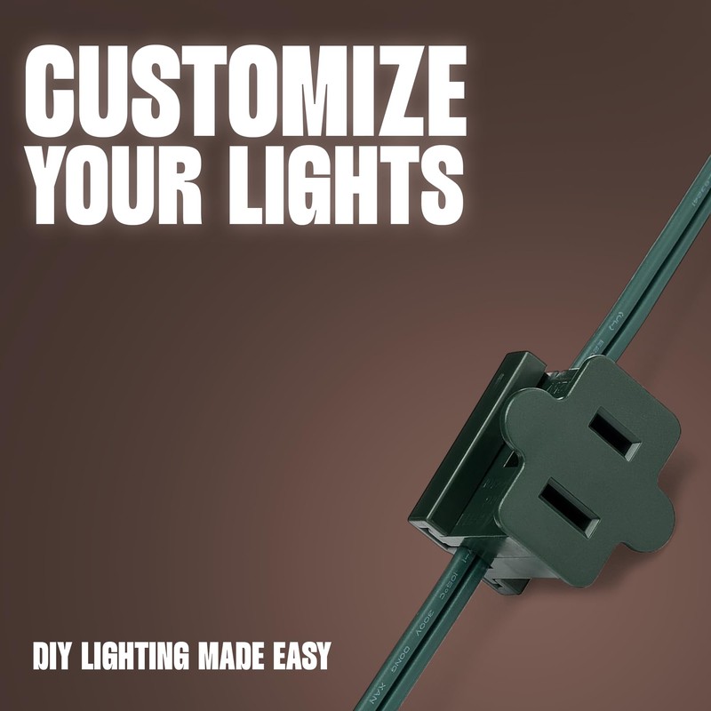 Holiday Lighting Outlet Female Green Slip Plug, Zip Plug, Vampire