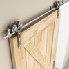 CCJH 4FT Barn Door Hardware Sliding Track Kit Stainless Steel