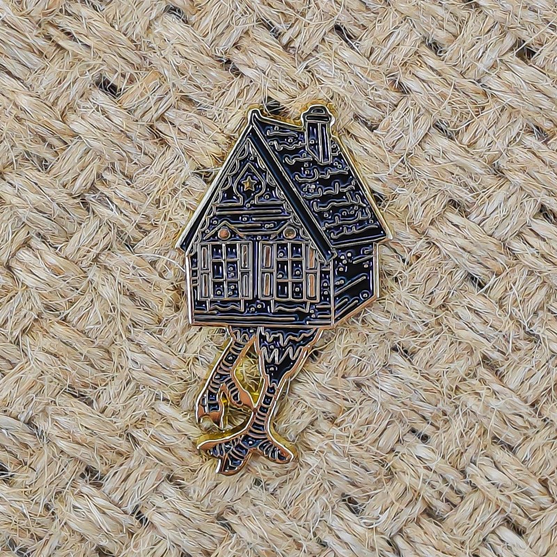 Witch Pin Baba Yaga Enamel Pin - Gothic Series -