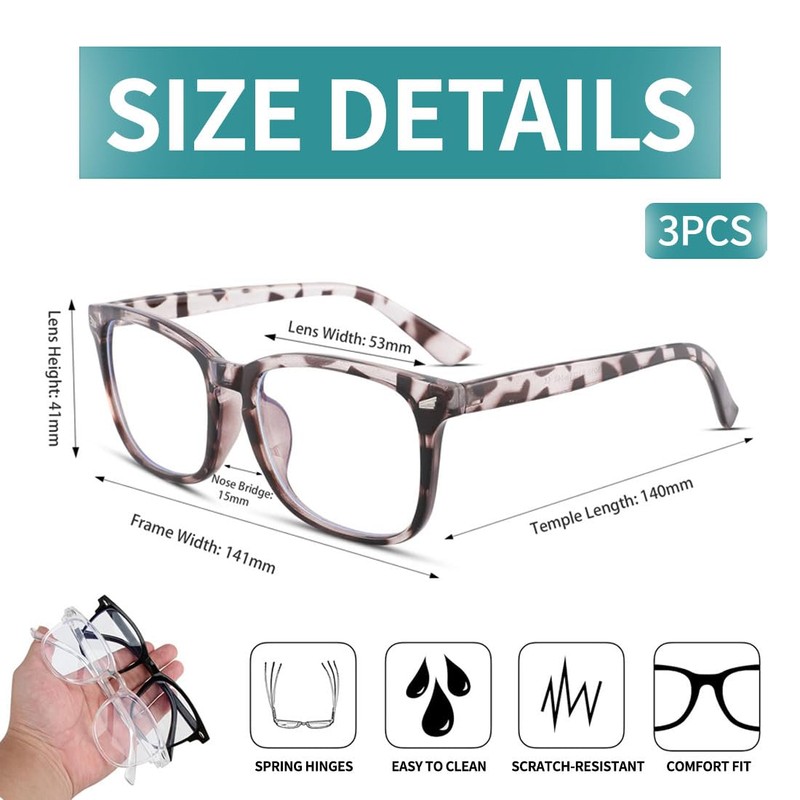 SCJJZ Blue Filter Glasses, Anti Blue Light Glasses for Men