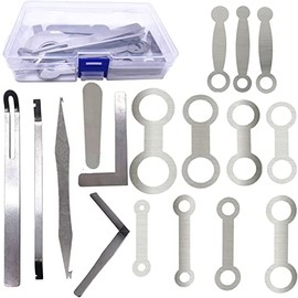 TUOREN Woodwind Instrument Repair Tool Set Saxophone Flute Pad Leveling Tool Spring Hook Key Cover Adjustment Repair Kit Pack of 17Pieces