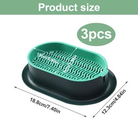 FENGQQKJ Pack of 3 Cat Grass Planter Catnip Cat Grass Box Hydroponics Cat Grass Box Cat Grass Tray Cat Grass Container Cat Grass for Indoor Cats for Planting Cat Grass