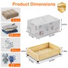 Landmok Bamboo Under Bed Storage Containers with Wheels, 40L UnderBed