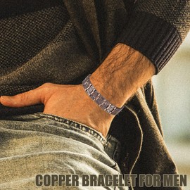 MagVIVACE Copper Bracelet for Men for Arthritis, Magnetic Therapy Bracelet with 3500 Gauss Effective Magnets, Healthy Jewelry Gift