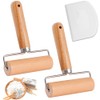2 PCS Small Wooden Rolling Pin & Roller Set -