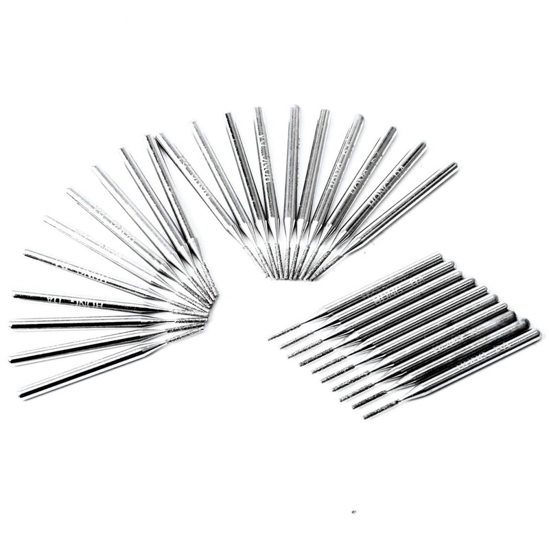 JINGLING 30 Pcs 1mm Diamond Drill Bits for Stone Ceramic