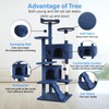 FDW Cat Tree 54in Cat Tower Multi-Level Durable Cat Scratching