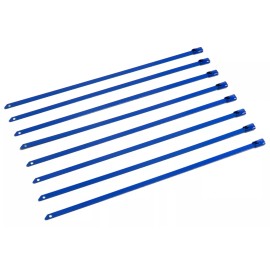 Unbranded 8" UNIVERSAL STAINLESS STEEL CABLES ZIP TIES X12 BLUE