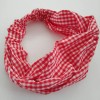 unbranded NEW RED WHITE LRG CHECKERED GIFT HAIR STRETCHY ELASTIC