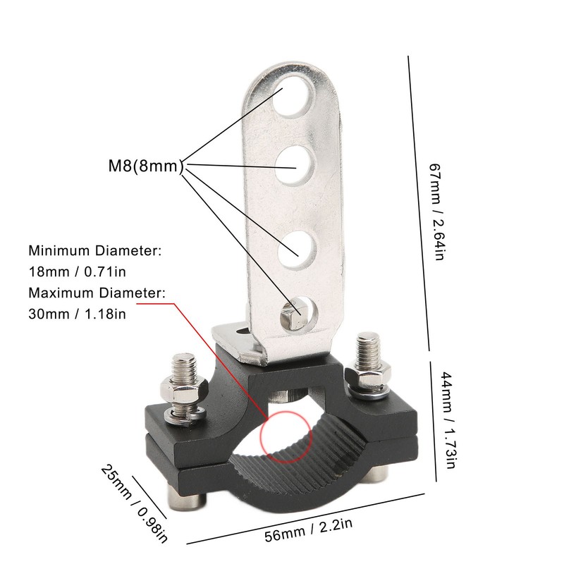 LED Light Bar Brackets 1.2in Bull Bar Tube Work Lamp
