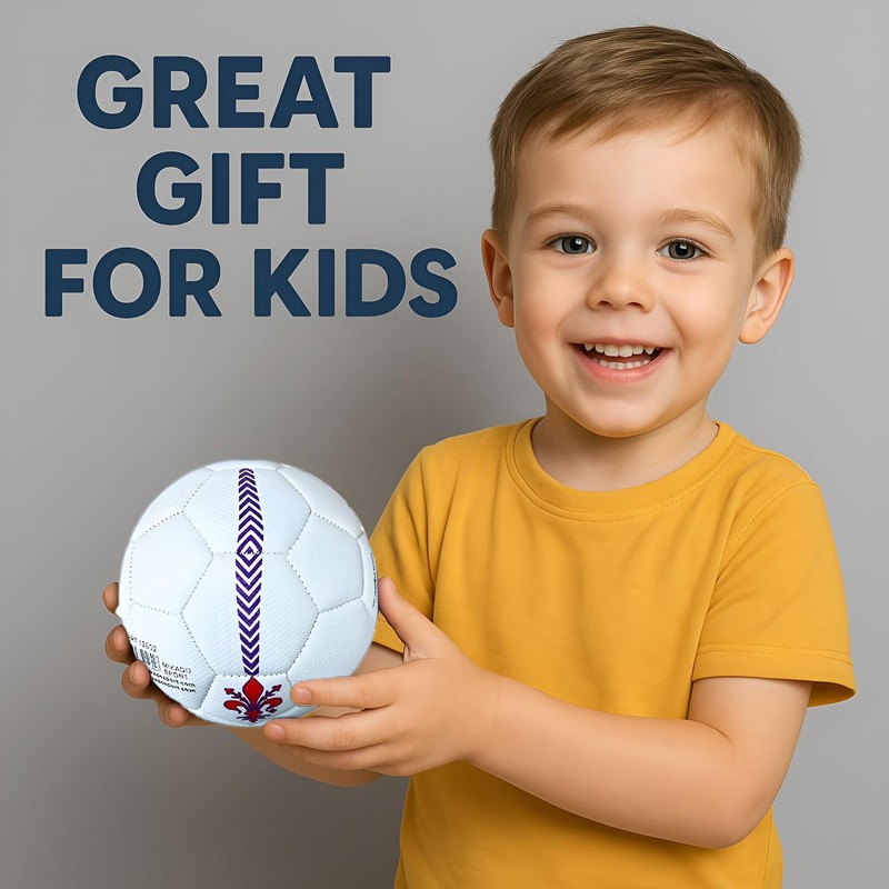 BLU RITMO Kids Football Small Football for Games Purple White