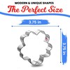 Foose Brand Hibiscus Cookie Cutter 3.75 in, Tin Plate Steel,