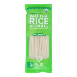 UD_Lotus Foods Noodles Organic Traditional Pad Thai 8 oz Per Pack Case of 8 Healthy Rice Flour Vermicelli Bulk Bag Packaging